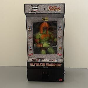 WWE x Street Fighter Elite Collection Ultimate Warrior Blanka Figure Box Damage